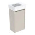 GEBERIT SELNOVA SQUARE zestaw umywalka z szafką 36 cm orzech piaskowoszary