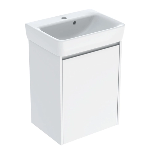 GEBERIT SELNOVA SQUARE zestaw umywalka z szafką 50 cm biały