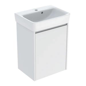 GEBERIT SELNOVA SQUARE zestaw umywalka z szafką 50 cm biały