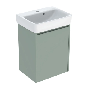 GEBERIT SELNOVA SQUARE zestaw umywalka z szafką 50 cm szałwiowozielony