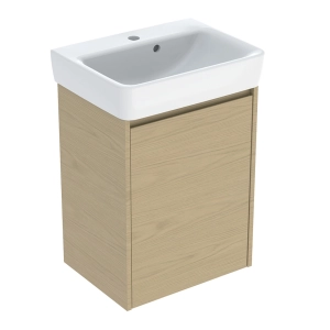 GEBERIT SELNOVA SQUARE zestaw umywalka z szafką 50 cm dąb naturalny