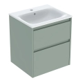 GEBERIT SELNOVA SQUARE zestaw umywalka z szafką 55 cm szałwiowozielony