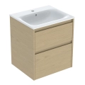 GEBERIT SELNOVA SQUARE zestaw umywalka z szafką 55 cm dąb naturalny