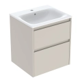 GEBERIT SELNOVA SQUARE zestaw umywalka z szafką 55 cm piaskowoszary