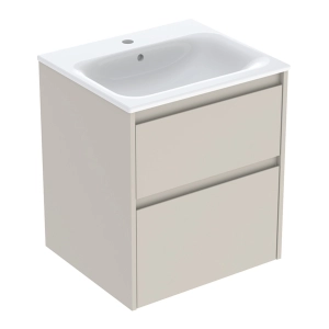 GEBERIT SELNOVA SQUARE zestaw umywalka z szafką 55 cm piaskowoszary