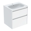 GEBERIT SELNOVA SQUARE zestaw umywalka z szafką 60 cm biały