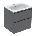 GEBERIT SELNOVA SQUARE zestaw umywalka z szafką 60 cm lava
