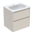 GEBERIT SELNOVA SQUARE zestaw umywalka z szafką 60 cm piaskowoszary
