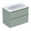 GEBERIT SELNOVA SQUARE zestaw umywalka z szafką 80 cm szałwiowozielony