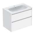 GEBERIT SELNOVA SQUARE zestaw umywalka z szafką 80 cm biały