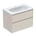 GEBERIT SELNOVA SQUARE zestaw umywalka z szafką 80 cm piaskowoszary