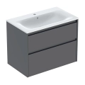 GEBERIT SELNOVA SQUARE zestaw umywalka z szafką 80 cm lava