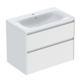 GEBERIT SELNOVA SQUARE zestaw umywalka z szafką 80 cm biały