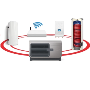 GALMET AIRMAX3 - 12GT (3-15kW) kompletny zestaw z pompą ciepła Airmax3, modułem Gbox, buforem 120L i wymiennikiem Tower Grand 300L
