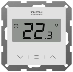 TECH F-12b przewodowy regulator pokojowy z pomiarem wilgotności powietrza doramkowy