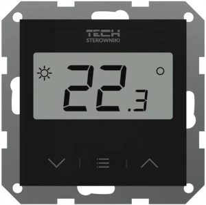 TECH F-12b przewodowy regulator pokojowy z pomiarem wilgotności powietrza doramkowy