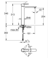 GROHE Lineare Bateria umywalkowa, Rozmiar XL
