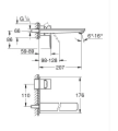 GROHE Lineare 2-otworowa bateria umywalkowa Rozmiar L