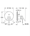 GROHE LINEARE bateria wannowo- prysznicowa podtynkowa brushed cool sunrise