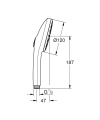 GROHE EUPHORIA 120 słuchawka prysznicowa 3- funkcyjna chrom