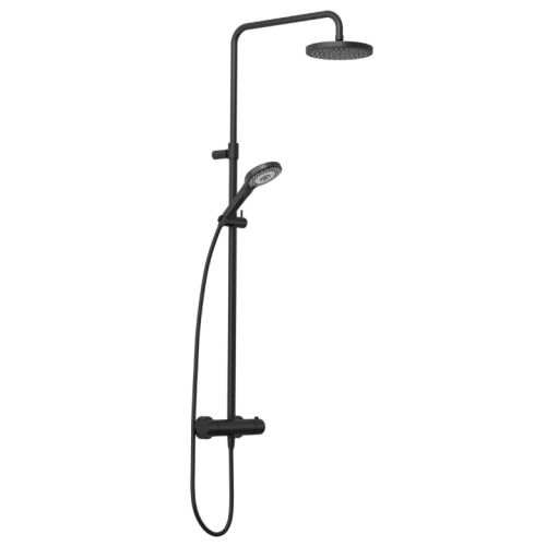 KLUDI-DIVE dual shower system zestaw natryskowy z baterią czarny mat