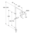 KLUDI-DIVE dual shower system zestaw natryskowy z baterią czarny mat
