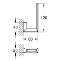 GROHE Selection Cube uchwyt na zapasowy papier toaletowy chrom