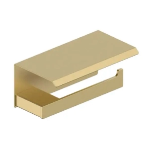 KFA uchwyt na papier toaletowy z półką brushed light gold