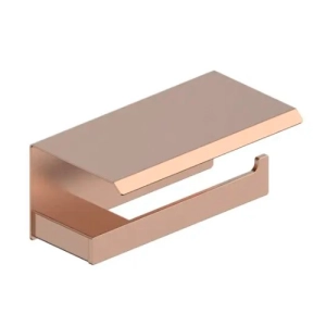 KFA uchwyt na papier toaletowy z półką brushed rose gold