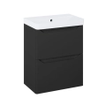 ELITA HELO COMPACT komplet szafka z umywalką 50 cm 2S black matt