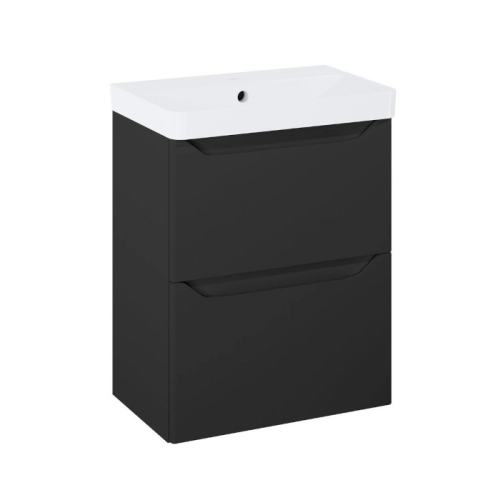 ELITA HELO COMPACT komplet szafka z umywalką 50 cm 2S black matt