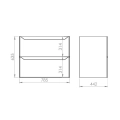 ELITA HELO szafka podumywalkowa 80 cm 2S white HG