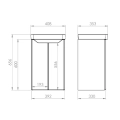 ELITA HELO COMPACT komplet szafka z umywalką 40 cm 2D white matt