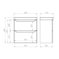 ELITA HELO COMPACT komplet szafka z umywalką 60 cm 2S white HG