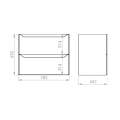 ELITA HELO szafka podumywalkowa 80 cm 2S Black Matt