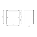 ELITA HELO Szafka podumywalkowa 60 cm 2S Black Matt