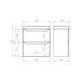 ELITA HELO COMPACT komplet szafka z umywalką 60 cm 2S sage matt
