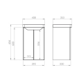ELITA HELO COMPACT komplet szafka z umywalką 40 cm 2D black matt