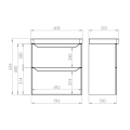 ELITA HELO COMPACT zestaw szafka z umywalką 60 cm 2S White Matt 