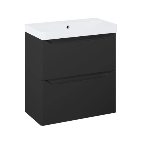 ELITA HELO COMPACT zestaw szafka z umywalką 60 cm 2S Black Matt 