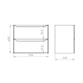 ELITA HELO szafka podumywalkowa 80 cm 2S White Matt
