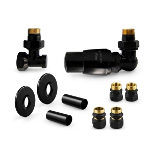 VARIO TERM MASTER ALL IN ONE zestaw termostatyczny CU+PEX osiowy prawy czarny mat