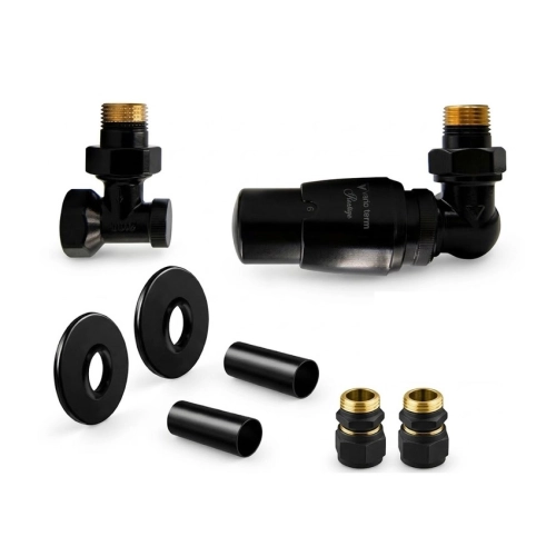 VARIO TERM MASTER ALL IN ONE zestaw termostatyczny PEX osiowy prawy czarny mat