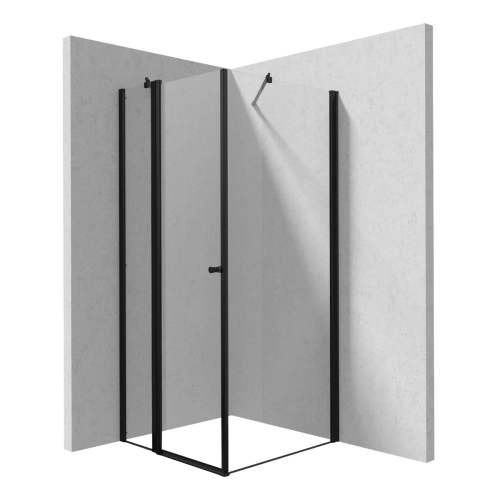 DEANTE KERRIA PLUS kabina prysznicowa 80x80 cm kwadratowa profil nero szkło transparentne