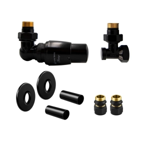 VARIO TERM MASTER ALL IN ONE zestaw termostatyczny PEX osiowy lewy czarny mat