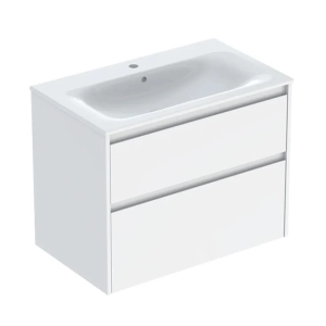 GEBERIT SELNOVA SQUARE zestaw umywalka z szafką 100 cm biały