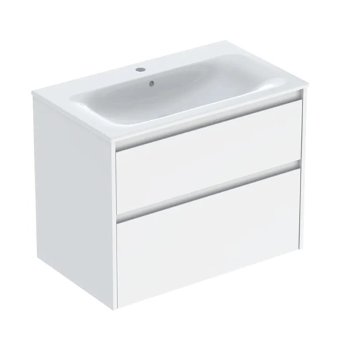 GEBERIT SELNOVA SQUARE zestaw umywalka z szafką 100 cm biały