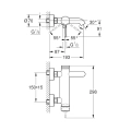 GROHE ESSENCE jednouchwytowa bateria wannowa cool sunrise
