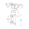 GROHE ESSENCE bateria wannowa brushed cool sunrise