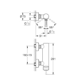 GROHE ESSENCE bateria prysznicowa hard graphite